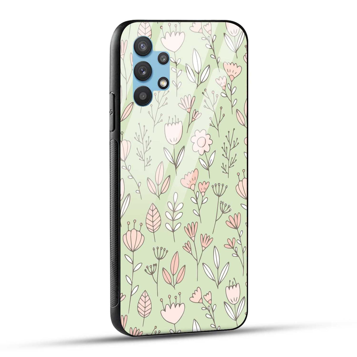 Samsung Galaxy M32 5G Back Cover Flower Art Printed Glass Case
