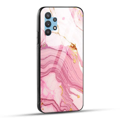 Samsung Galaxy A32 Back Cover Pink Marble Printed Glass Case