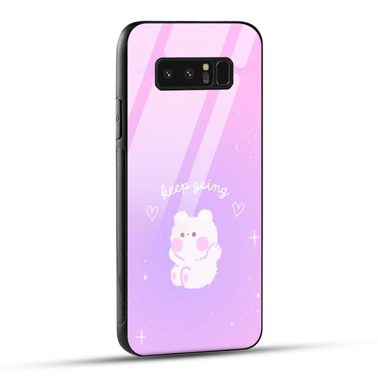 Samsung Galaxy Note 8 Back Cover Pink Purple Gradient Aesthetic Motivational Printed Glass Case