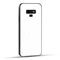 Samsung Galaxy Note 9 Back Cover Plain White Printed Glass Case