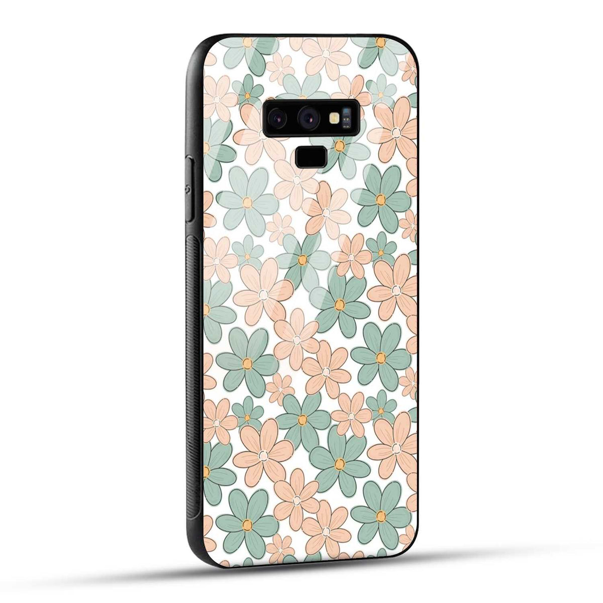 Samsung Galaxy Note 9 Back Cover Aesthetic Flowers Printed Glass Case