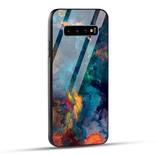 Samsung Galaxy S10 Plus Back Cover Abstract Color Printed Glass Case