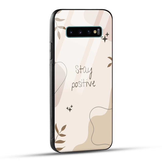 Samsung Galaxy S10 Plus Back Cover Cream Beige Aesthetic Printed Glass Case