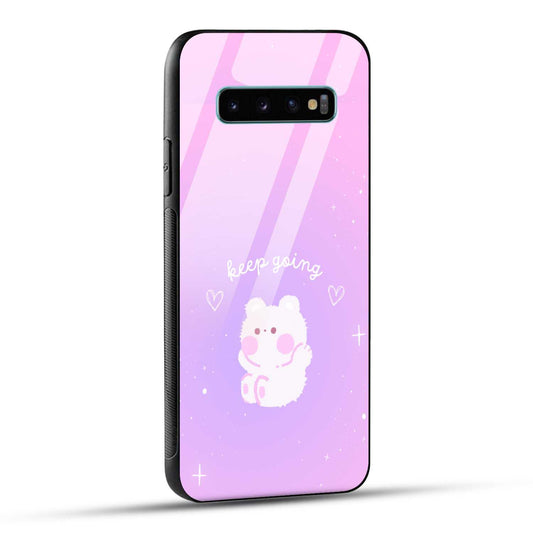 Samsung Galaxy S10 Plus Back Cover Pink Purple Gradient Aesthetic Motivational Printed Glass Case