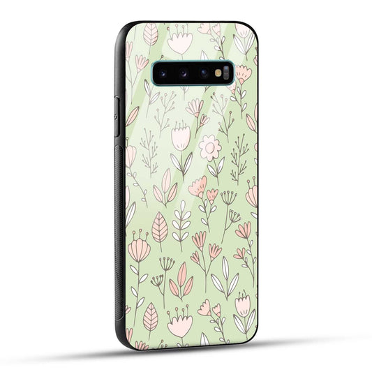 Samsung Galaxy S10 Plus Back Cover Flower Art Printed Glass Case