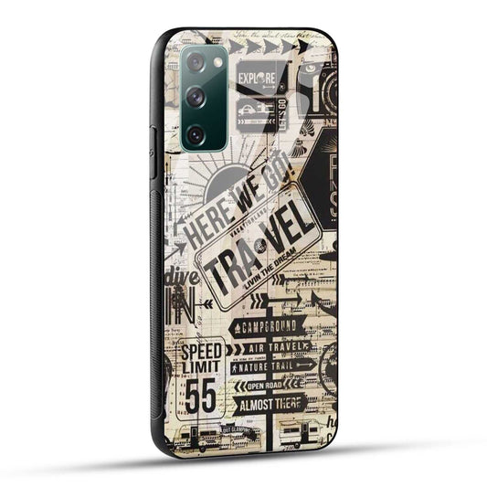 Samsung Galaxy S20 FE Back Cover Here We Go Travel Printed Glass Case