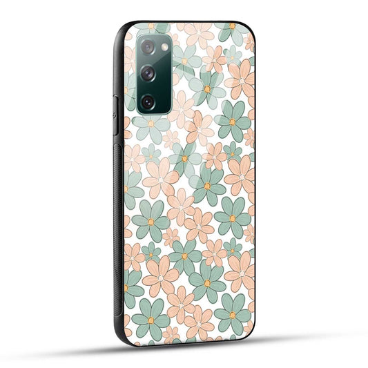 Samsung Galaxy S20 FE Back Cover Aesthetic Flowers Printed Glass Case