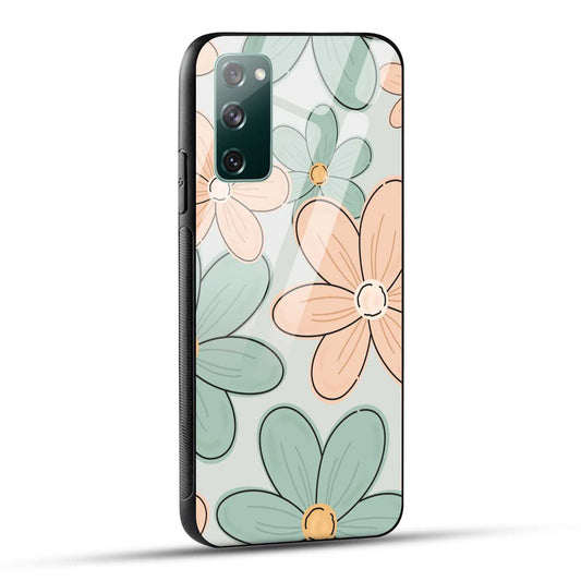 Samsung Galaxy S20 FE Back Cover Aesthetic Flower Printed Glass Case