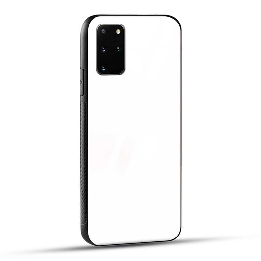 Samsung Galaxy S20 Plus Back Cover Plain White Printed Glass Case
