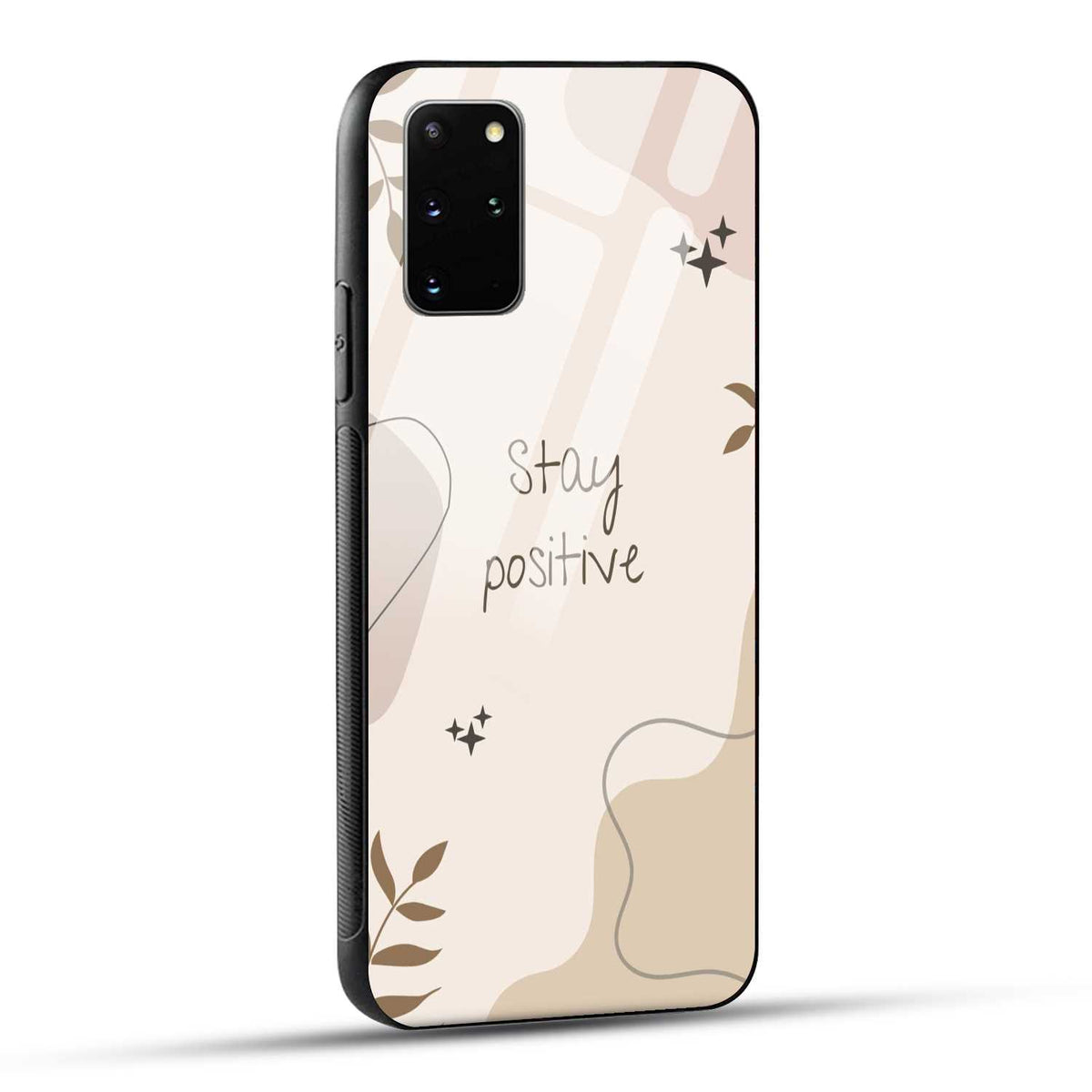 Samsung Galaxy S20 Plus Back Cover Cream Beige Aesthetic Printed Glass Case