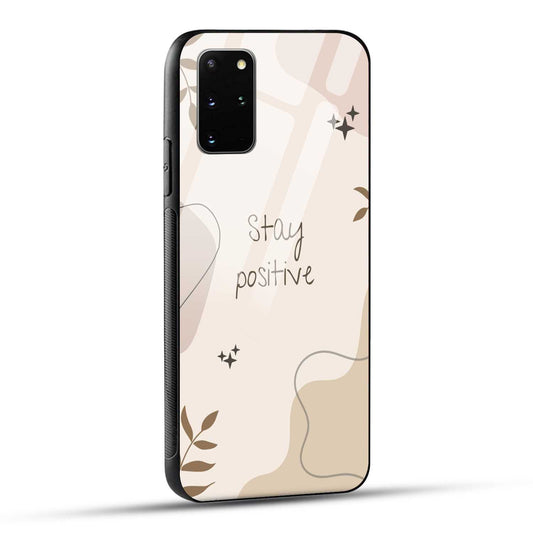 Samsung Galaxy S20 Plus Back Cover Cream Beige Aesthetic Printed Glass Case