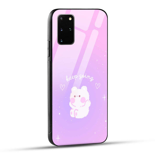 Samsung Galaxy S20 Plus Back Cover Pink Purple Gradient Aesthetic Motivational Printed Glass Case