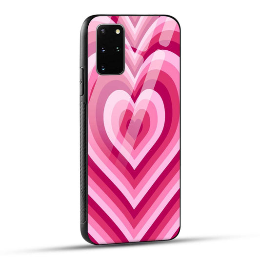 Samsung Galaxy S20 Plus Back Cover Love Hearts Printed Glass Case