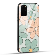 Samsung Galaxy S20 Plus Back Cover Aesthetic Flower Printed Glass Case