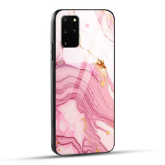 Samsung Galaxy S20 Plus Back Cover Pink Marble Printed Glass Case