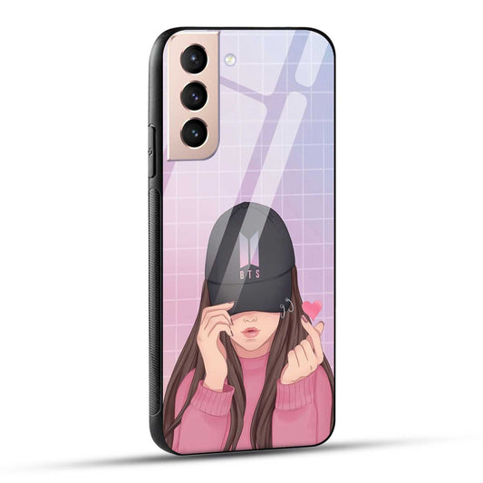 Samsung Galaxy S21 5G Back Cover Cap Girl Printed Glass Case