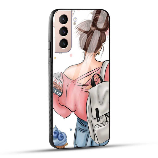 Samsung Galaxy S21 5G Back Cover Padhaku Girl Printed Glass Case