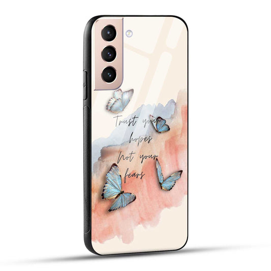 Samsung Galaxy S21 5G Back Cover Trust Your Hopes Printed Glass Case