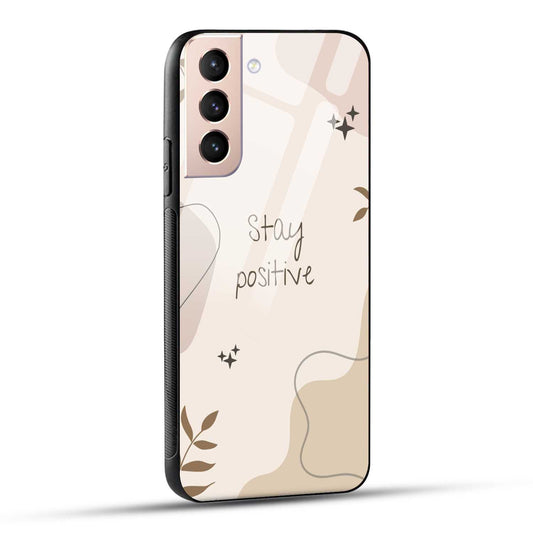 Samsung Galaxy S21 5G Back Cover Cream Beige Aesthetic Printed Glass Case