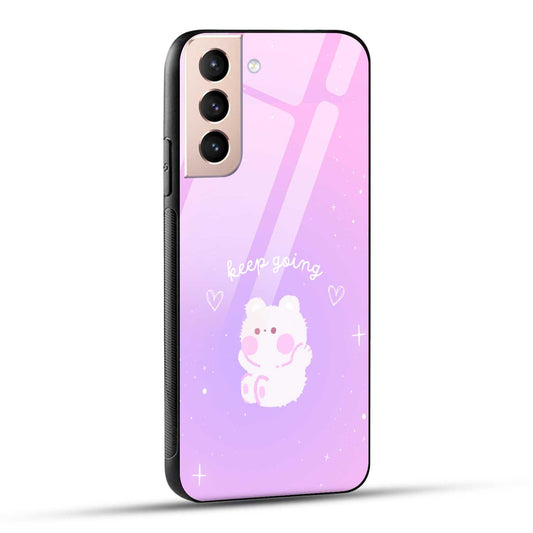 Samsung Galaxy S21 5G Back Cover Pink Purple Gradient Aesthetic Motivational Printed Glass Case