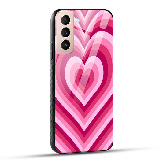 Samsung Galaxy S21 5G Back Cover Love Hearts Printed Glass Case