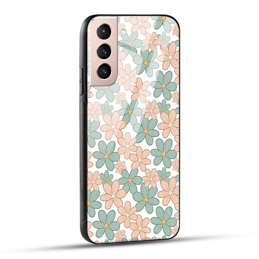 Samsung Galaxy S21 5G Back Cover Aesthetic Flowers Printed Glass Case