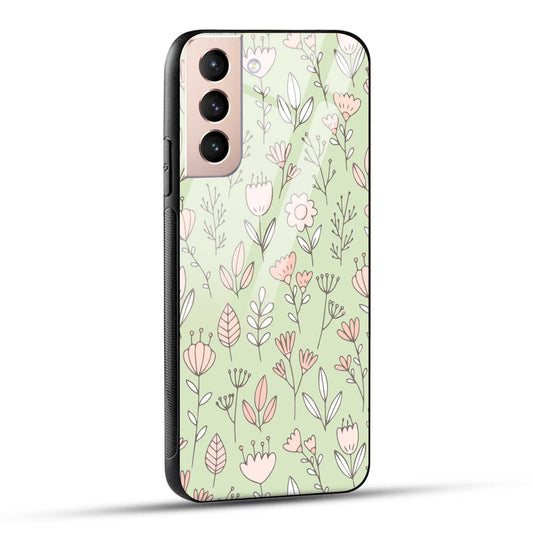Samsung Galaxy S21 5G Back Cover Flower Art Printed Glass Case