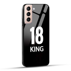 Samsung Galaxy S21 5G King number 18 Printed Glass Case