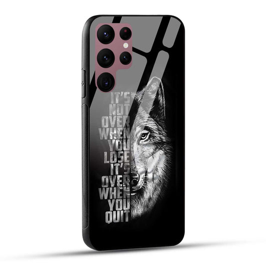Samsung Galaxy S22 Ultra 5G Back Cover Motivational Positive Quote Printed Glass Case