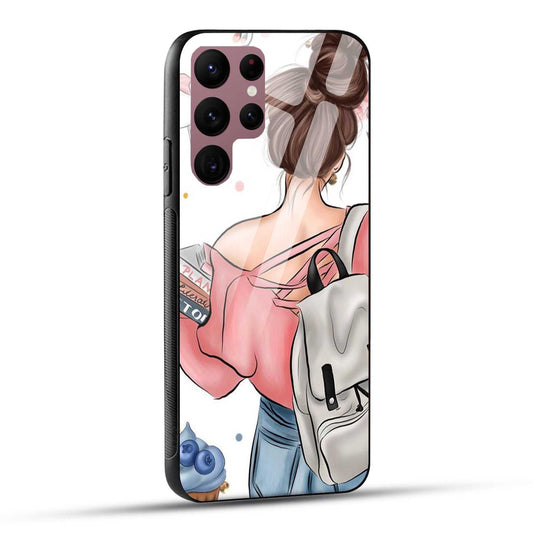 Samsung Galaxy S22 Ultra 5G Back Cover Padhaku Girl Printed Glass Case