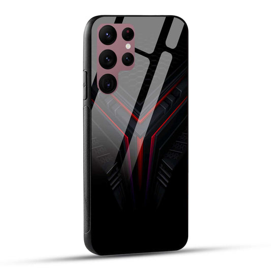 Samsung Galaxy S22 Ultra 5G Back Cover Abstract Robotic Printed Glass Case