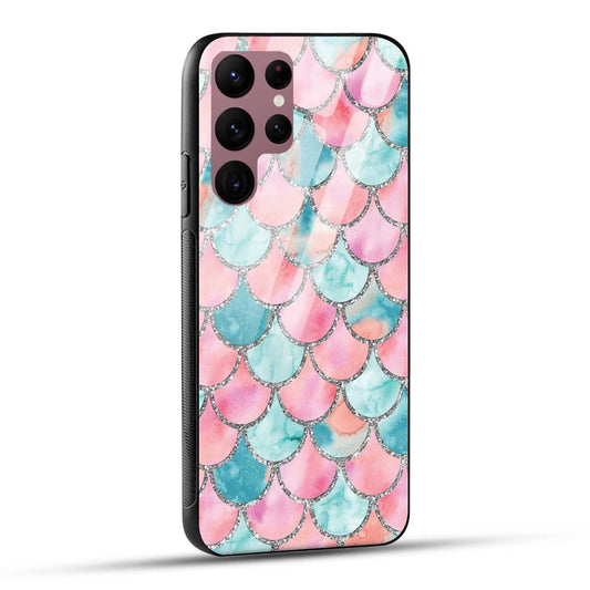 Samsung Galaxy S22 Ultra 5G Back Cover Mirror Pattern Printed Glass Case
