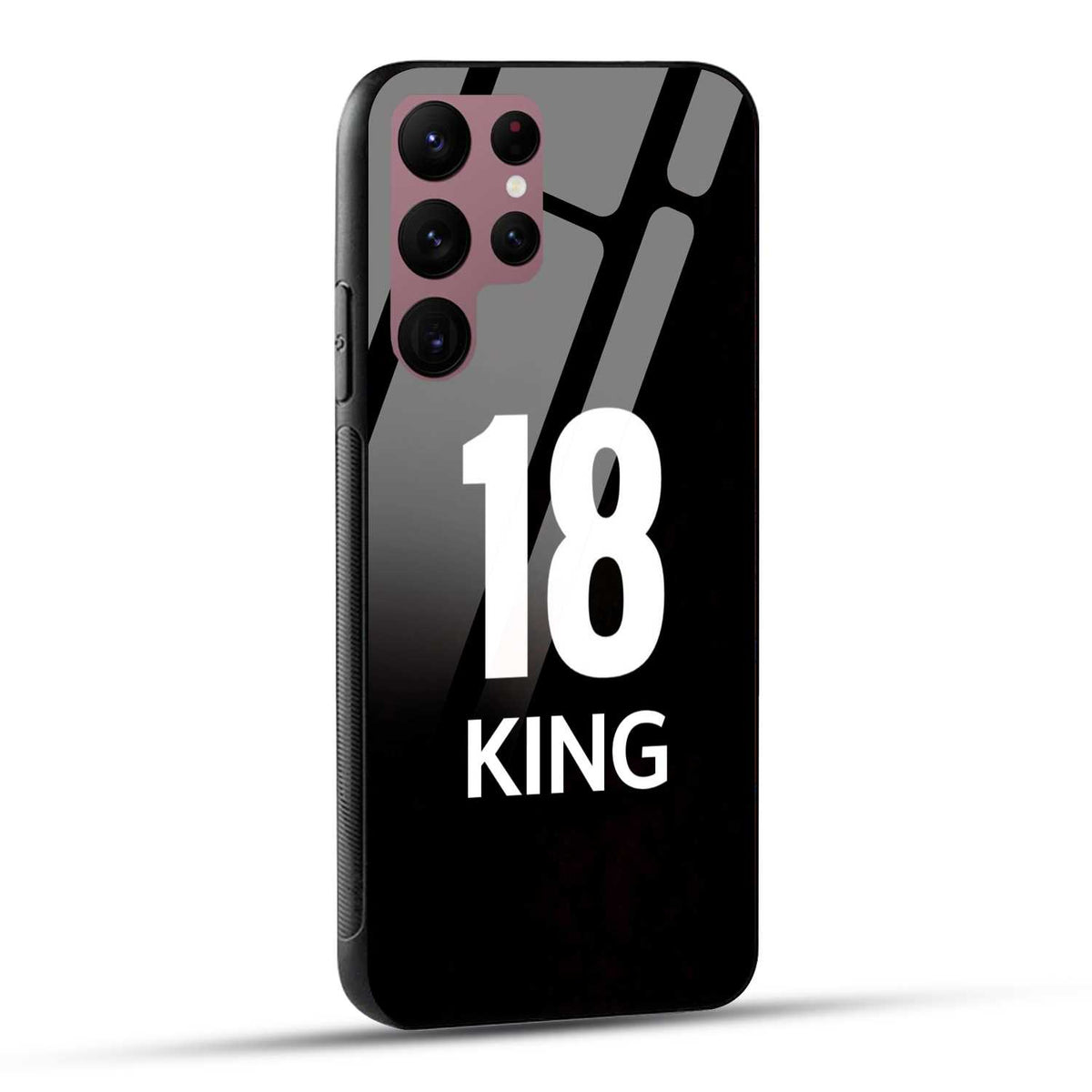 Samsung Galaxy S22 Ultra 5G King number 18 Printed Glass Case