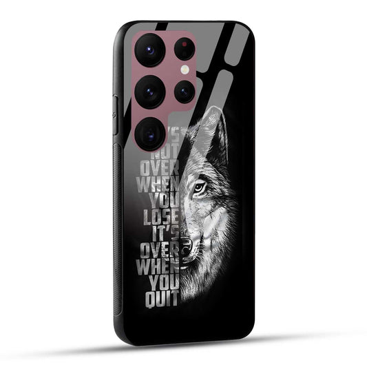 Samsung Galaxy S23 Ultra 5G Back Cover Motivational Positive Quote Printed Glass Case