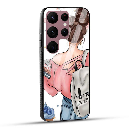 Samsung Galaxy S23 Ultra 5G Back Cover Padhaku Girl Printed Glass Case