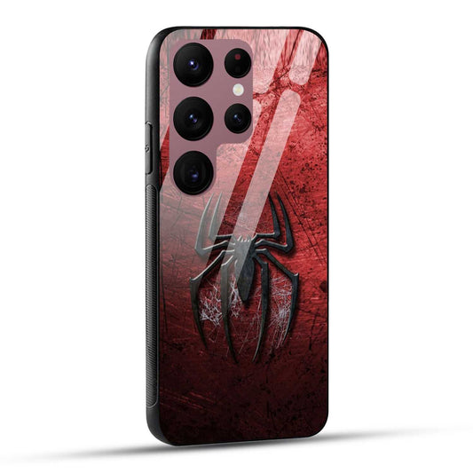 Samsung Galaxy S23 Ultra 5G Back Cover Red Spider Printed Glass Case
