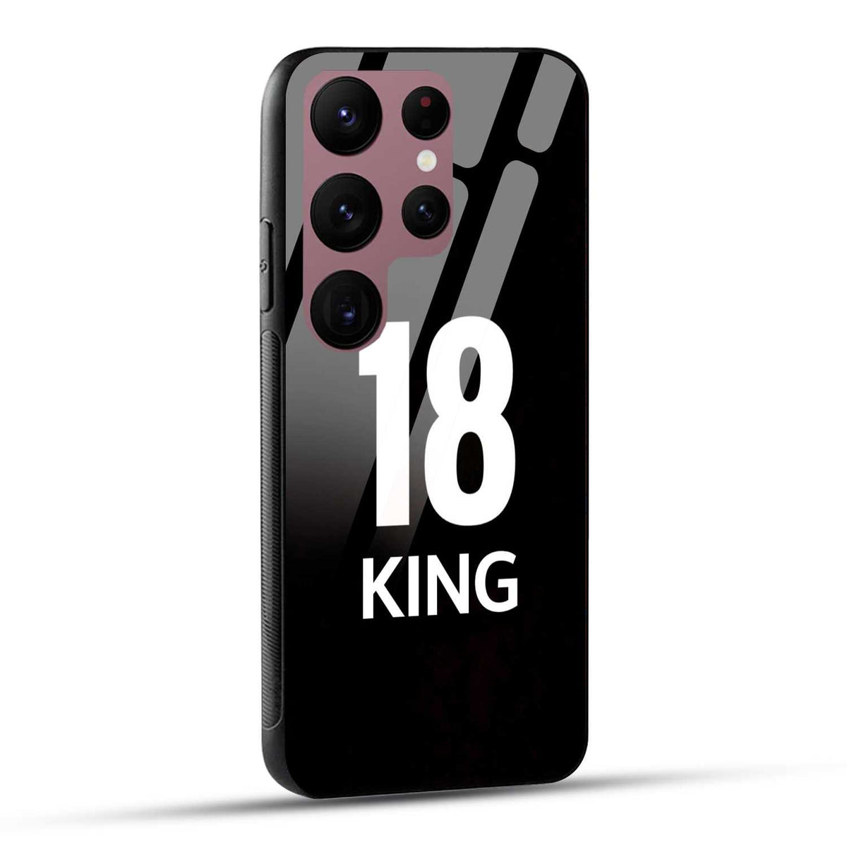 Samsung Galaxy S23 Ultra 5G King number 18 Printed Glass Case
