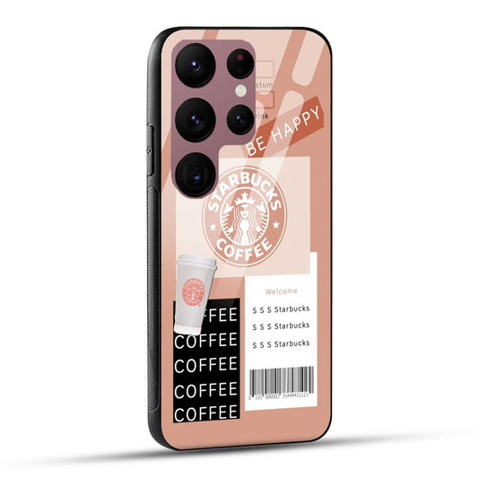 Samsung Galaxy S23 Ultra 5G Starbucks Coffee Printed Glass Case