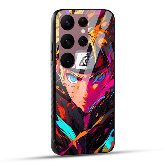 Samsung Galaxy S23 Ultra 5G Back Cover Colourful Cartoon anime Printed Glass Case