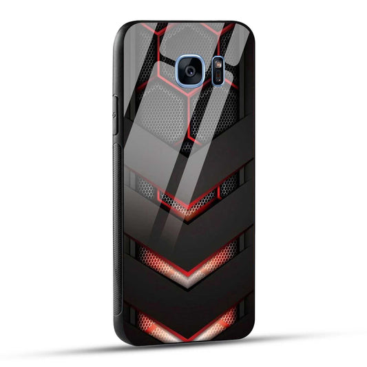 Samsung Galaxy S7 Edge Back Cover Robotic Abstract Printed Glass Case