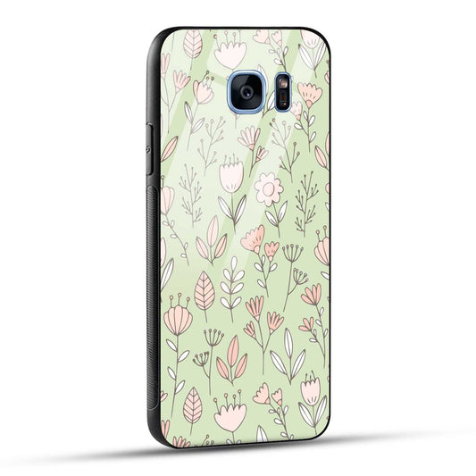 Samsung Galaxy S7 Edge Back Cover Flower Art Printed Glass Case