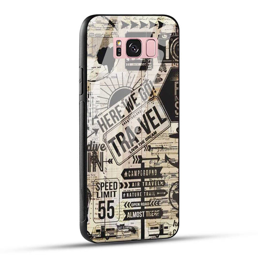 Samsung Galaxy S8 Plus Back Cover Here We Go Travel Printed Glass Case