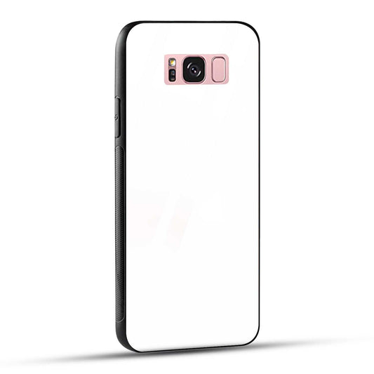 Samsung Galaxy S8 Plus Back Cover Plain White Printed Glass Case