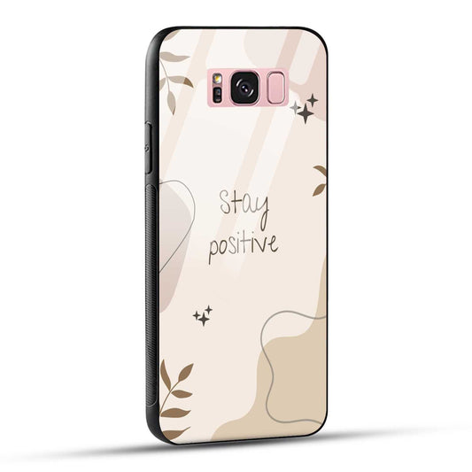 Samsung Galaxy S8 Plus Back Cover Cream Beige Aesthetic Printed Glass Case