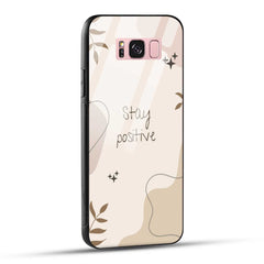 Samsung Galaxy S8 Plus Back Cover Cream Beige Aesthetic Printed Glass Case