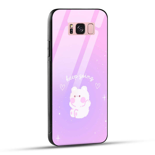 Samsung Galaxy S8 Plus Back Cover Pink Purple Gradient Aesthetic Motivational Printed Glass Case