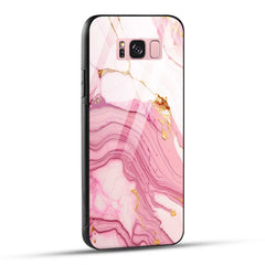 Samsung Galaxy S8 Plus Back Cover Pink Marble Printed Glass Case
