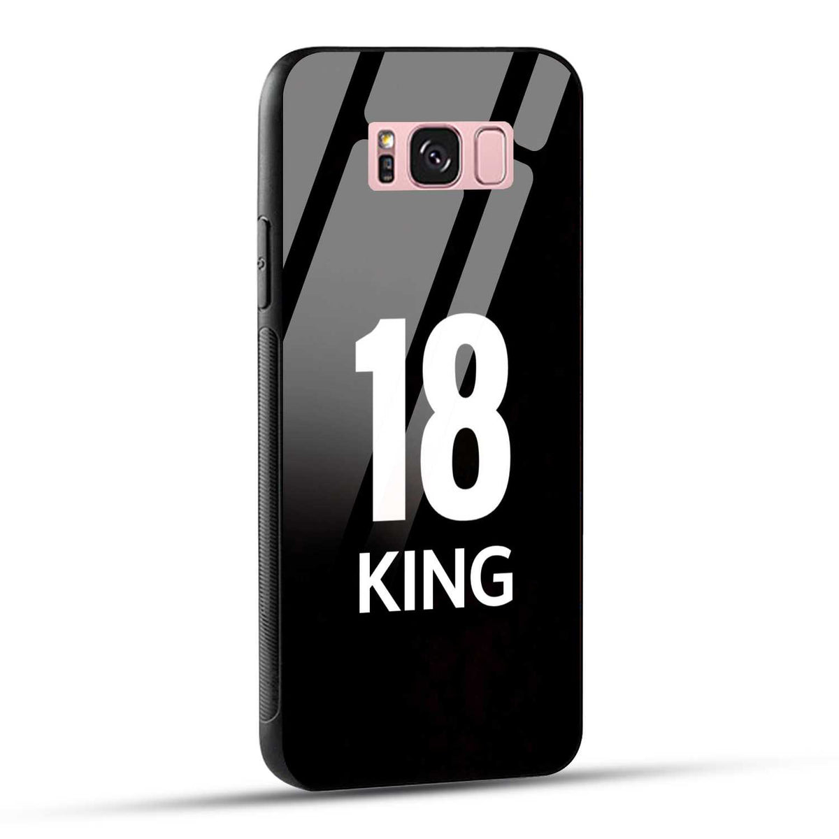 Samsung Galaxy S8 Plus King number 18 Printed Glass Case