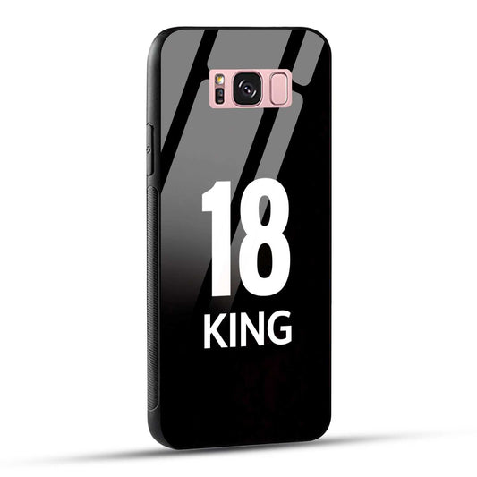 Samsung Galaxy S8 Plus King number 18 Printed Glass Case