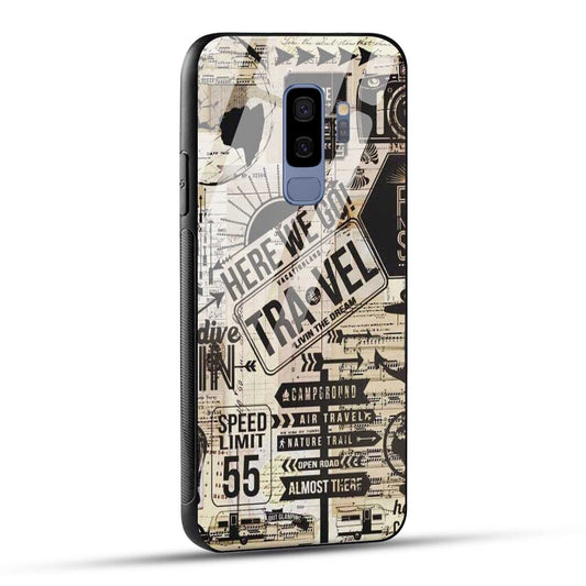 Samsung Galaxy S9 Plus Back Cover Here We Go Travel Printed Glass Case